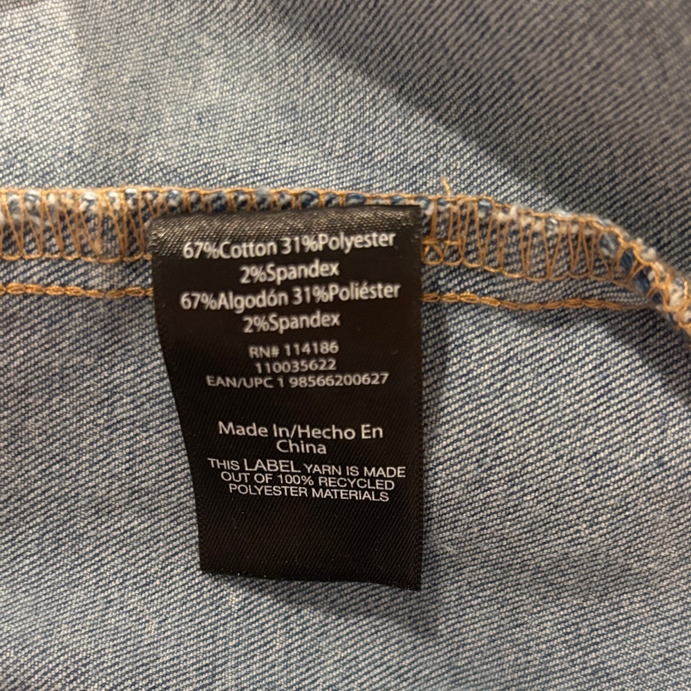Frye Light Blue Denim Button-Front Mini Dress - Picture 7 of 7